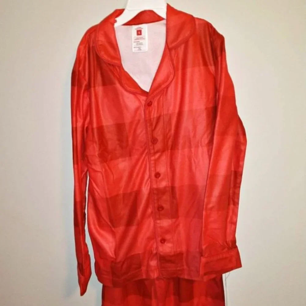 Target boy girl pajama set size 8 red checkered K-367